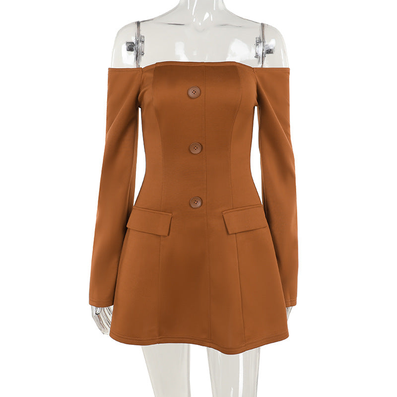 Fashionable Elegant Slim-fit Off-shoulder Bag Cover Long