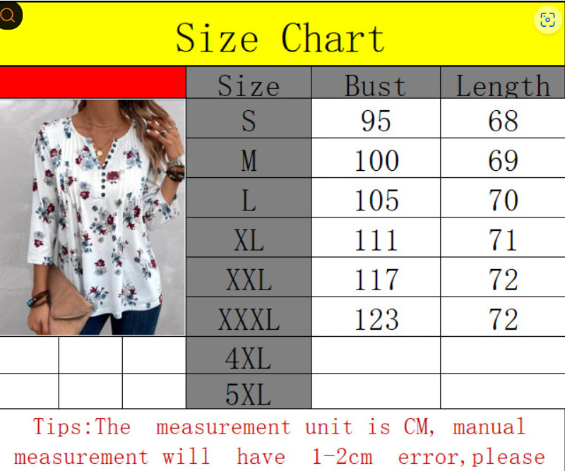 Casual Loose Spring Summer Women's Wear V-neck Printed