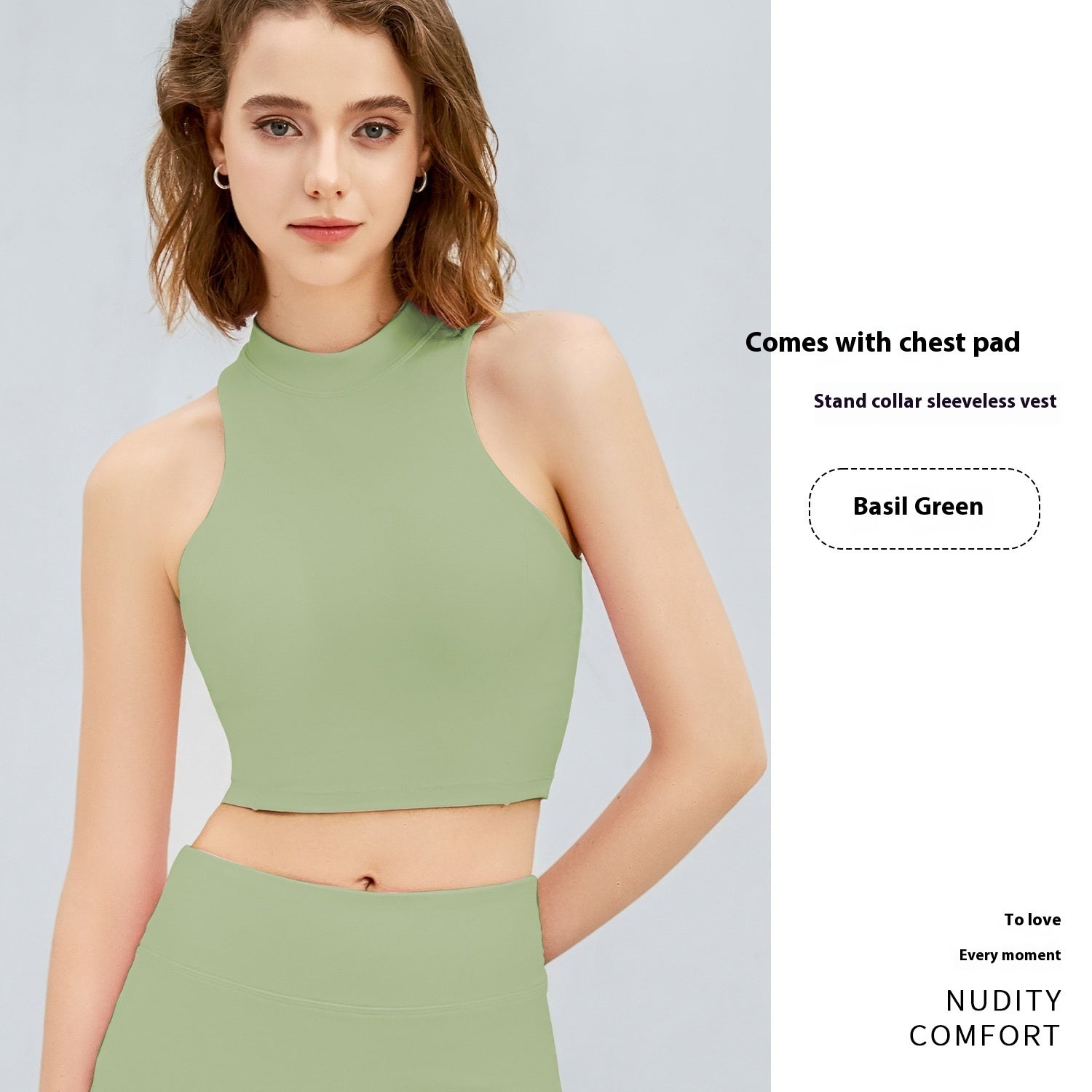 Quick-drying Sleeveless Vest Brocade Nude Feel Yoga Bra