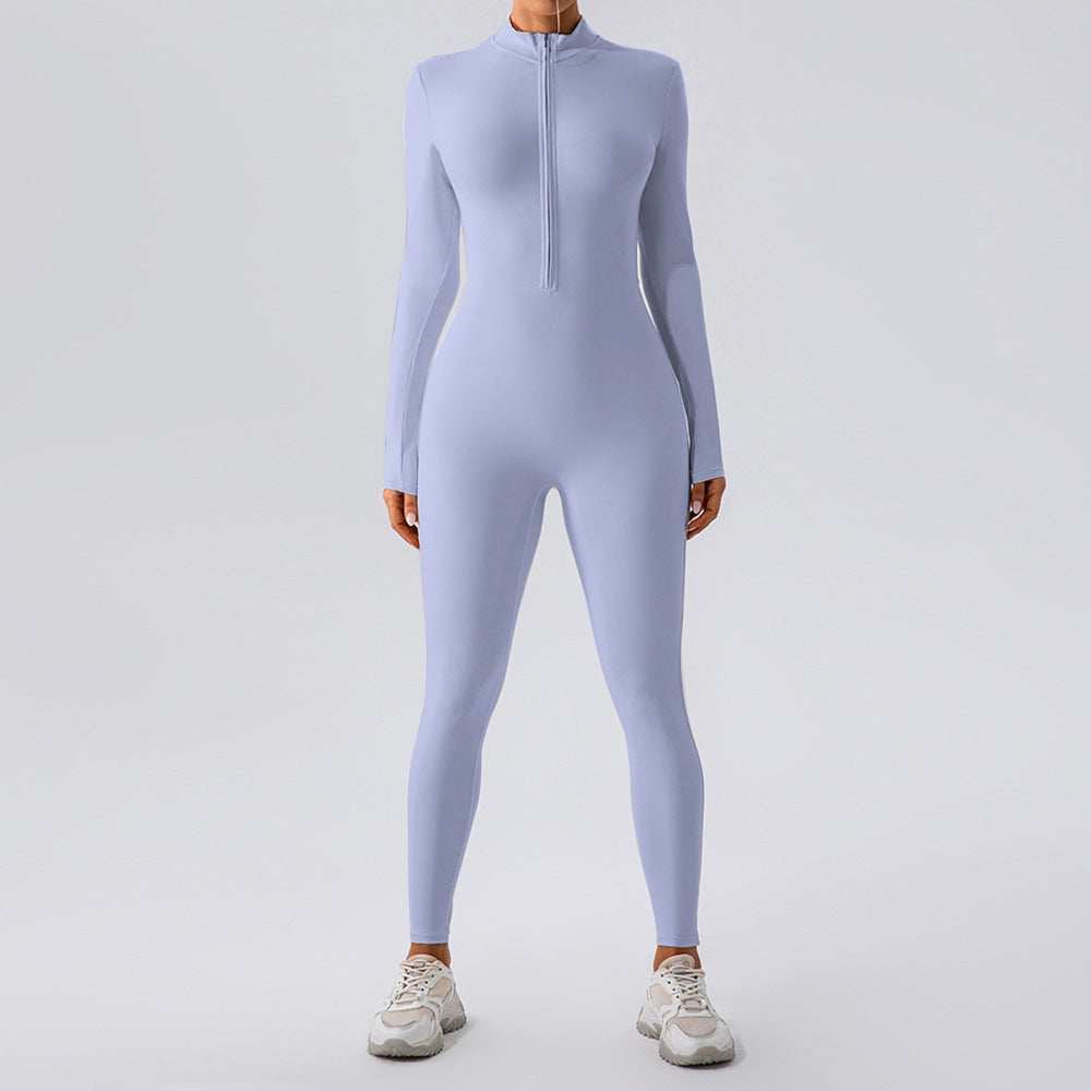 Jumpsuit Stand Collar Long Sleeve