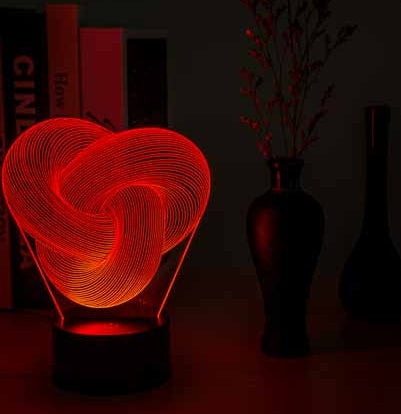 Twist Abstract LED 3D Night Light Touch Colorful