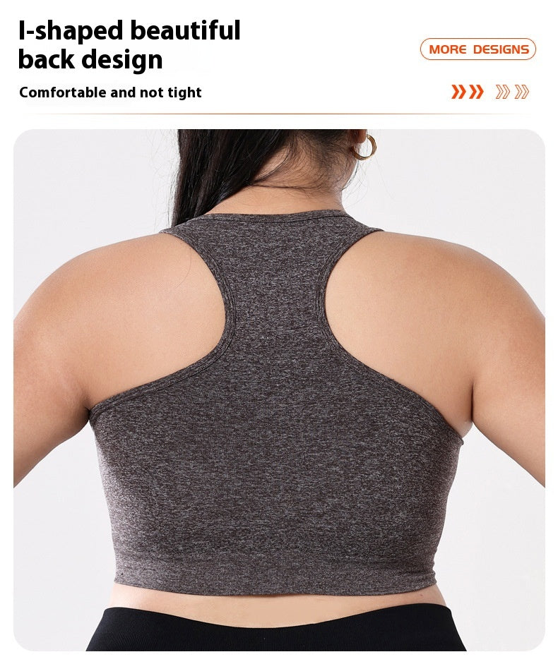 Women's Outdoor Running Fitness Shockproof Push-up Top