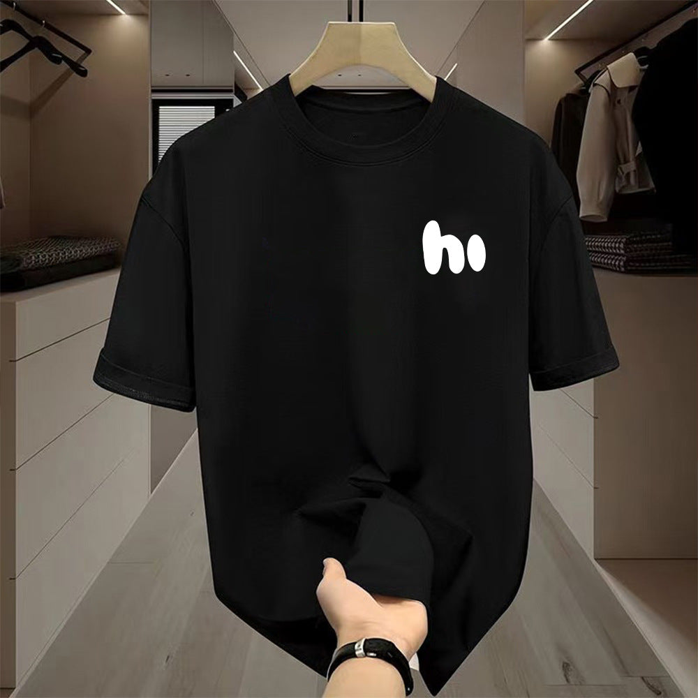 Letter Short Sleeve Sports Men T-shirt